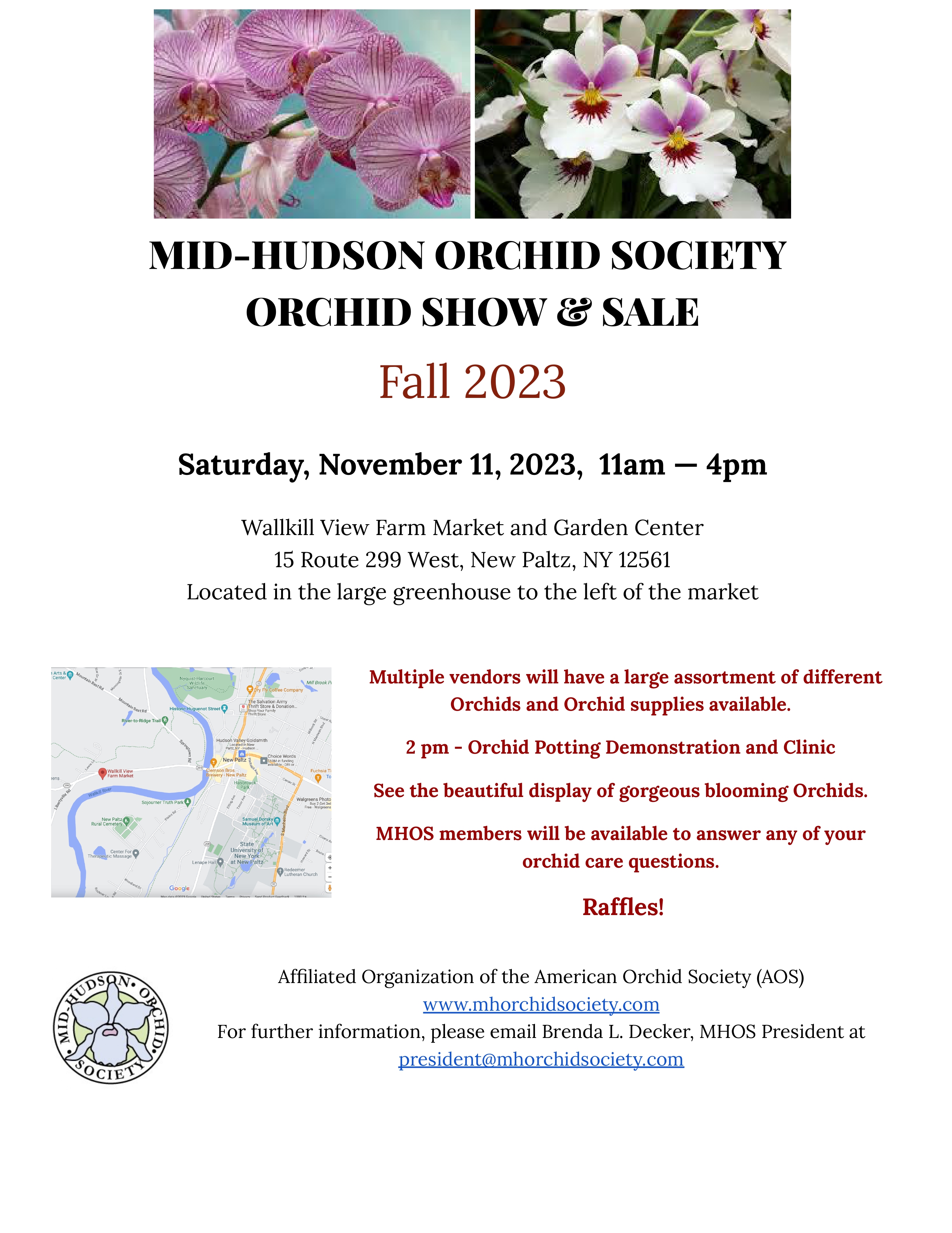 Mid Hudson Orchid Society Fall 2023 Show & Sale
